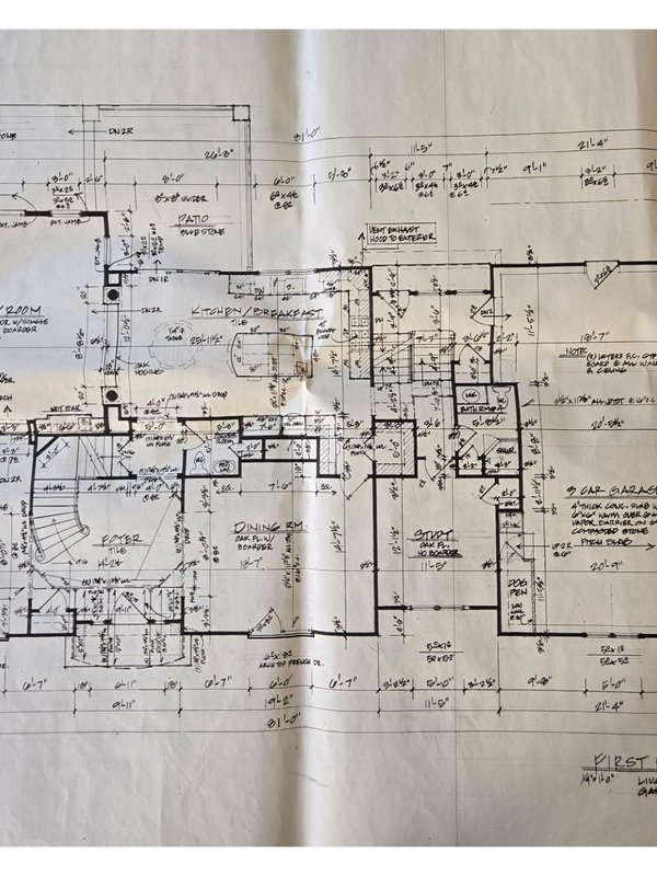 First floor architectural plan, 44 Central Avenue