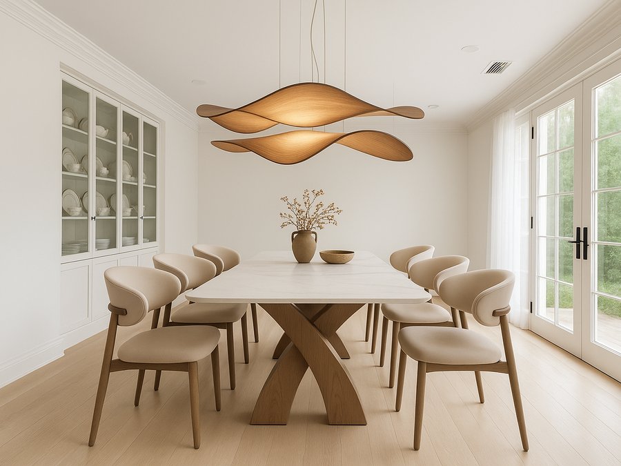 Dining room design concept rendering