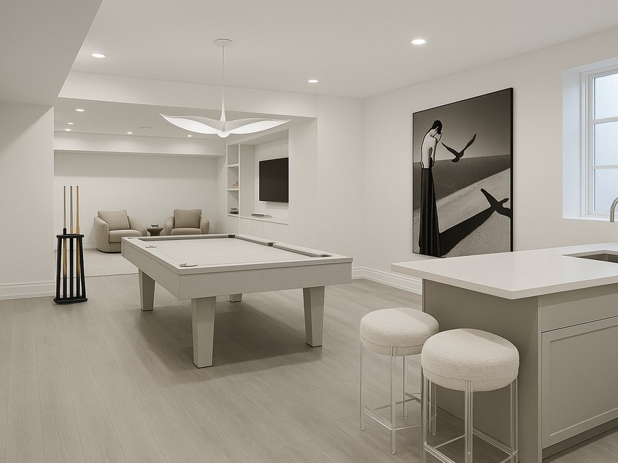 Lower level design concept rendering